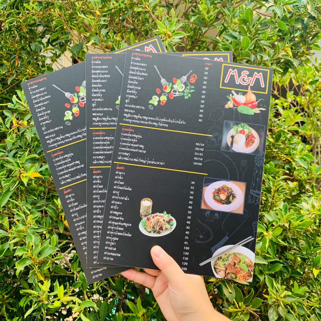 รับทำ ป้ายเมนู ป้ายเมนูอาหาร ราคาถูก! เริ่มเพียง 99 บาทเท่านั้น - 109Menu